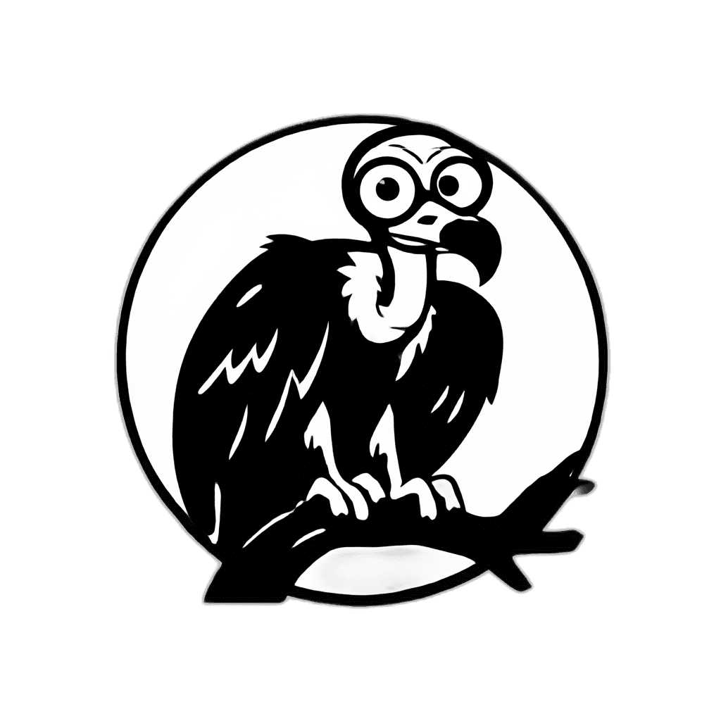 Vulture Clean perched vulture mascot
